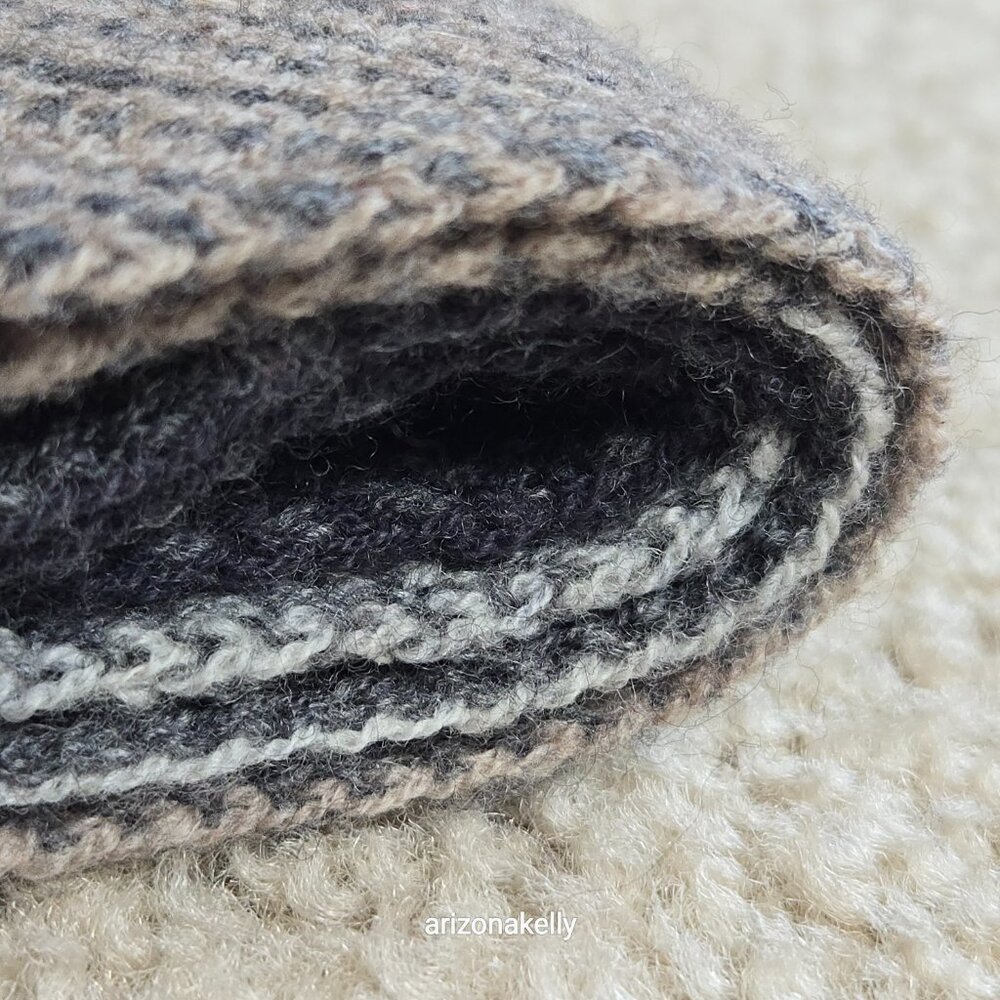 NWT Merino & Cashmere Knit Scarf Grey, Black & Tan Alashan Claudia Nichole - Picture 12 of 12